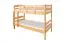 Bunk bed 90 x 190 cm for adults "Easy Premium Line" K17/n, solid beech wood natural lacquered, convertible