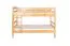 Bunk bed 90 x 200 cm for adults "Easy Premium Line" K17/n, solid beech wood, natural lacquered, convertible