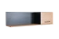 Suspended rack / Wall shelf Riemst 12, Colour: Oak / Black - Measurements: 30 x 110 x 25 cm (H x W x D)