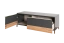 Vaitele 20 TV Cabinet | Anthracite High Gloss & Walnut | 46 x 132 x 45 cm | Modern Design & Soft Close