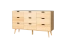 Chest of Drawers Solid Pine Natural | Aurornis 40 | 84 x 142 x 40 cm | 9 Drawers | Modern Storage