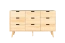 Chest of Drawers Solid Pine Natural | Aurornis 40 | 84 x 142 x 40 cm | 9 Drawers | Modern Storage