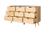 Chest of Drawers Solid Pine Natural | Aurornis 40 | 84 x 142 x 40 cm | 9 Drawers | Modern Storage