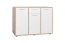 Chest of drawers Palpala 08, Colour: Oak Sonoma / White - 85 x 119 x 41 cm (h x w x d)