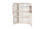 Modern Display Cabinet Garim 16 | Beige High Gloss | 123 x 90 x 40 cm | Soft Close | LED Lighting