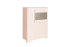 Modern Display Cabinet Garim 16 | Beige High Gloss | 123 x 90 x 40 cm | Soft Close | LED Lighting