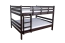 Bunk bed 140 x 200 cm "Easy Premium Line" K24/n, head and foot part straight, solid beech wood, chocolate brown lacquered, convertible