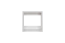 Suspended rack / Wall shelf Milo 44, Colour: White, solid wood - 37 x 37 x 25 cm (h x w x d)