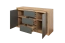 Chest of drawers Faleula 03, Colour: Oak / Grey - 79 x 140 x 43 cm (H x W x D)