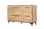 Chest of drawers Altels 01, Colour: Riviera Oak / Dark Brown - 85 x 135 x 40 cm (h x w x d)