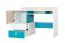 Children's Desk Aalst 23 | Oak/White/Blue | 86 x 125 x 55 cm | Modern Design | 2 Drawers