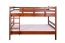 Bunk bed 120 x 200 cm "Easy Premium Line" K24/n, head and footboard straight, solid beech wood Dark brown lacquered, convertible