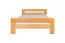 Double bed "Easy Premium Line" K6 in extra length, 140 x 220 cm solid beech wood nature