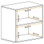 Fardalen 12 Modern Wall Cabinet, Color: Wotan Oak - Dimensions: 60 x 60 x 30 cm (H x W x D), with two compartments
