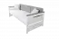 Kid bed Hermann 01 incl. slatted frame and grey pillows, Colour: White bleached / Grey, solid wood - 90 x 200 cm (W x L)
