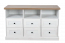 Dresser Lagern 05, Colour: White Pine / Brown Oak - 80 x 130 x 46 cm (h x w x d)