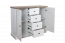 Dresser Lagern 01, Colour: White Pine / Brown Oak - 102 x 130 x 46 cm (h x w x d)