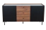 Chest of drawers Mairenke 05, Colour: Wallnut / Black matt - Measurements: 79 x 150 x 40 cm (H x W x D)