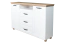 Chest of drawers Cuenca 03, Colour: Oak / White - Measurements: 99 x 155 x 39 cm (H x W x D)