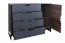 Chest of drawers Bassatine 07, Colour: rustic Oak / Grey / Black - Measurements: 99 x 138 x 40 cm (H x W x D)