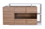 Chest of drawers Gafsa 02, Colour: White / Oak - 94 x 155 x 30/44 (H x W x D)