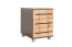 Roll container Burgos 10, Colour: Oak / Grey - Measurements: 57 x 40 x 52 cm (H x W x D)