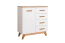 Panduros 08 Chest of drawers, Colour: White Pine / Brown Oak - Measurements: 93 x 85 x 40 cm (h x w x d)