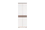 Wardrobe Sagone 01, Colour: dark brown oak/white - Dimensions: 189 x 68 x 35 cm (H x W x D)