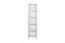 Shelf Milo 12, Colour: White, solid pine wood - Measurements: 187 x 50 x 42 cm (h x w x d)