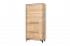 Cupboard Altels 07, Colour: Riviera Oak / Dark Brown - 185 x 91 x 40 cm (h x w x d)