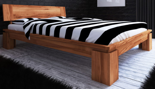 Double Bed Tasman 01 | Solid Oiled Beech | 160 x 200 cm Lying Area | Premium Craftsmanship